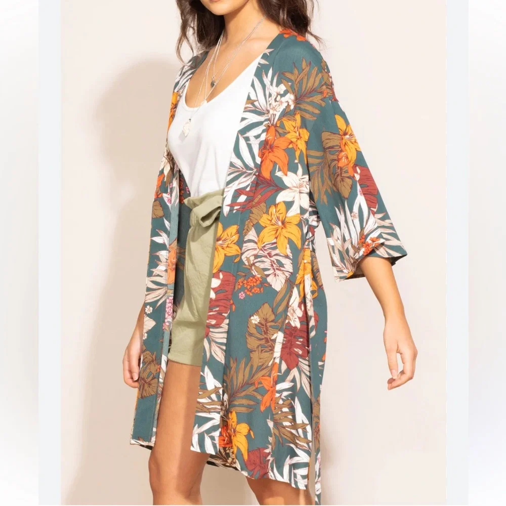 Pink Martini Collection Robe The Tropical Wrap size XS NWT